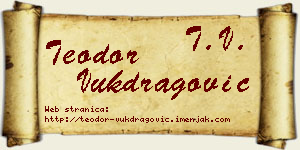 Teodor Vukdragović vizit kartica